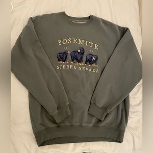Brandy dark sage green graphic crewneck